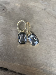Smoky Gemstone Glam Drop Earrings